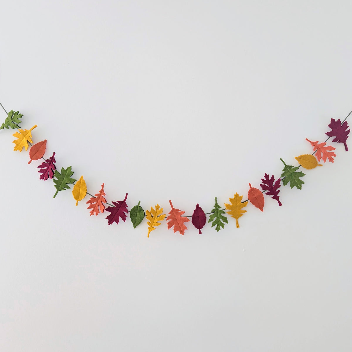 Felt Autumn Leaves Garland - Rich Autumn Tones