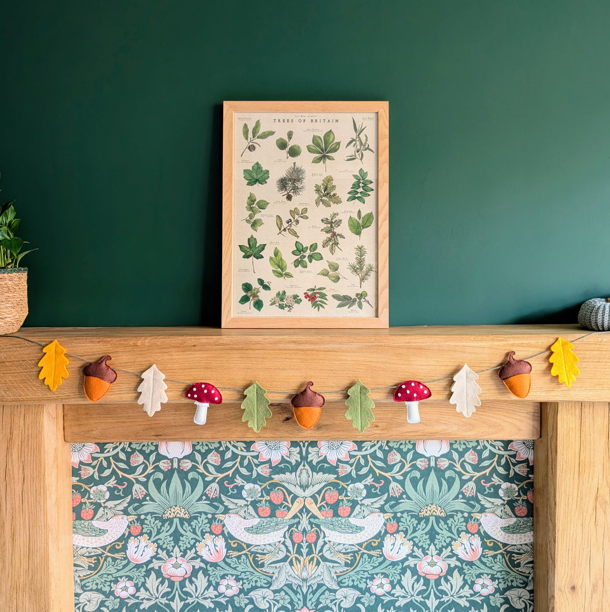 Felt Woodland Garland - Acorn, Toadstool and Leaf bunting