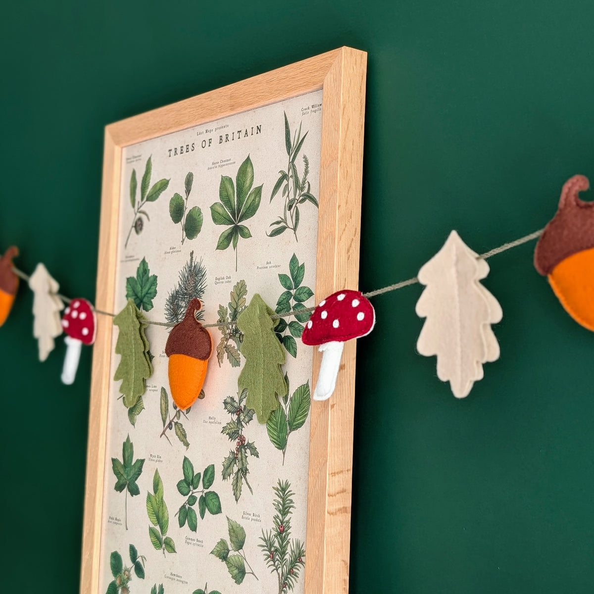 Felt Woodland Garland - Acorn, Toadstool and Leaf bunting