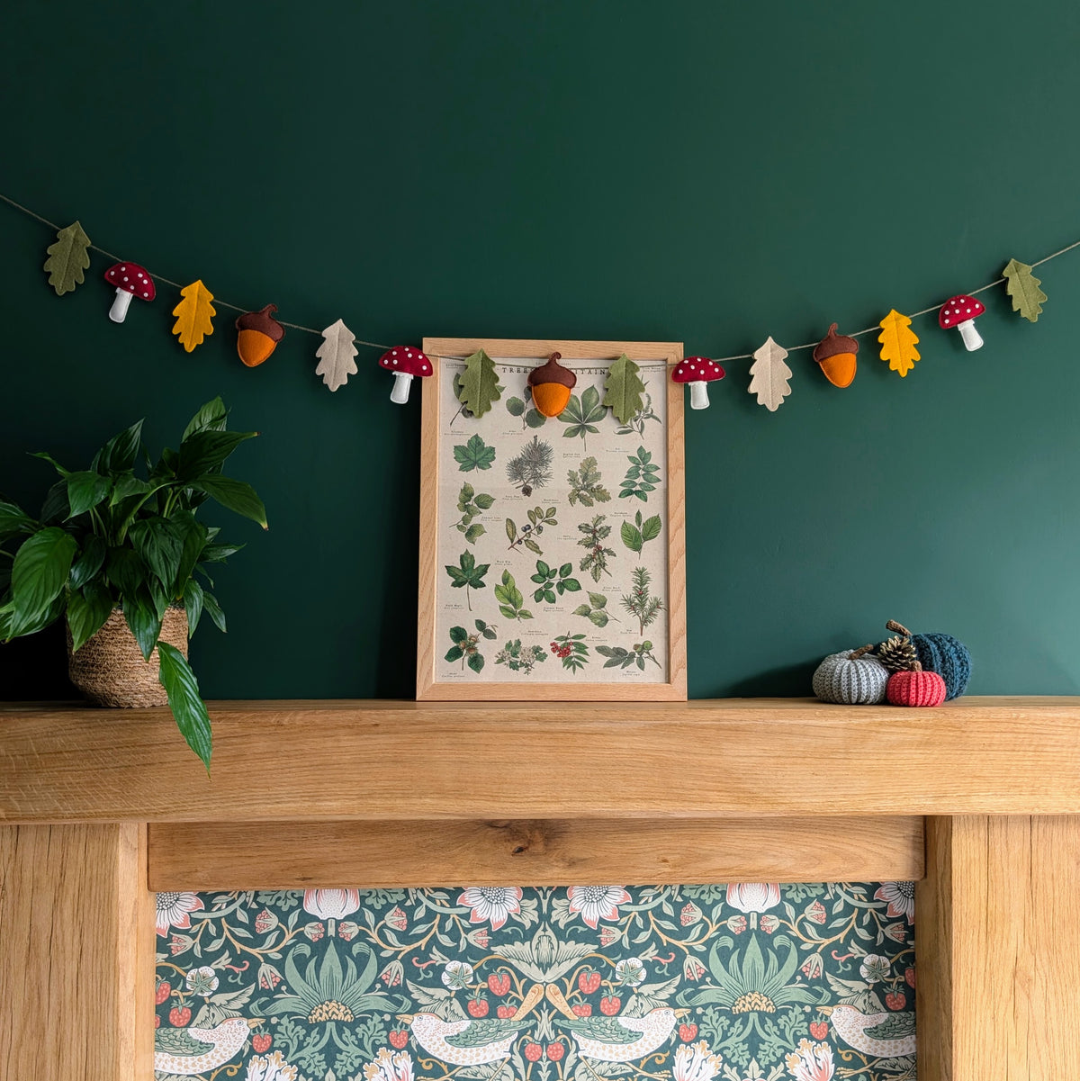 Felt Woodland Garland - Acorn, Toadstool and Leaf bunting