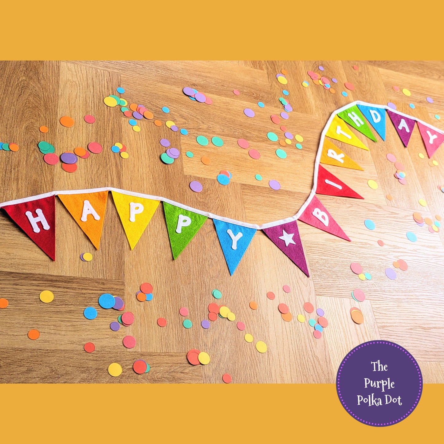 Felt Happy Birthday Bunting Banner Garland Rainbow